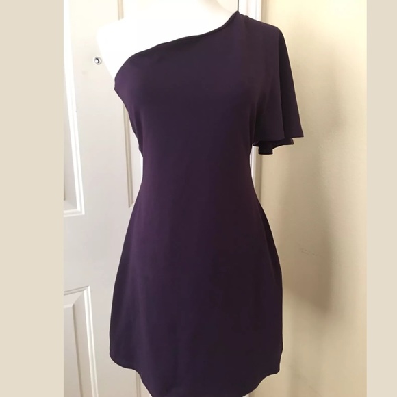 NWT Susana Monaco One Shoulder Mini Dress - Picture 2 of 4